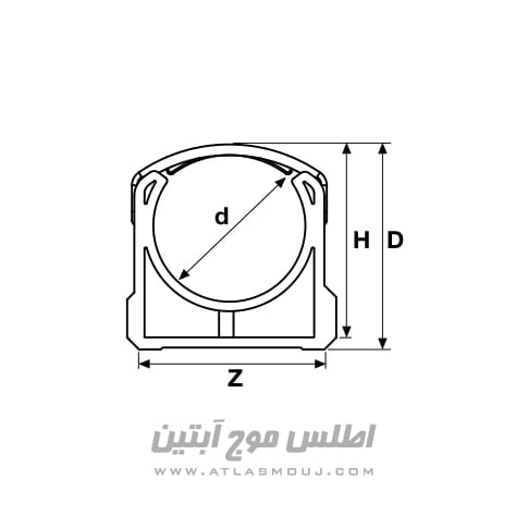 بست لوله UPVC