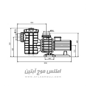 پله استخر اطلس پول مدل Muro