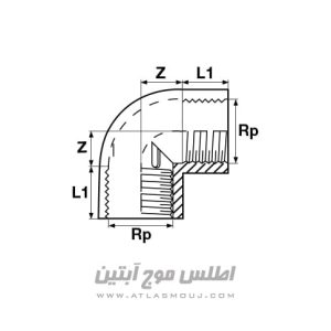 زانو دوسر دنده UPVC